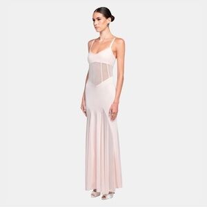 NWT OW Collection x REVOLVE SERENITY Sheer Bodice Pink Maxi Dress Size Large